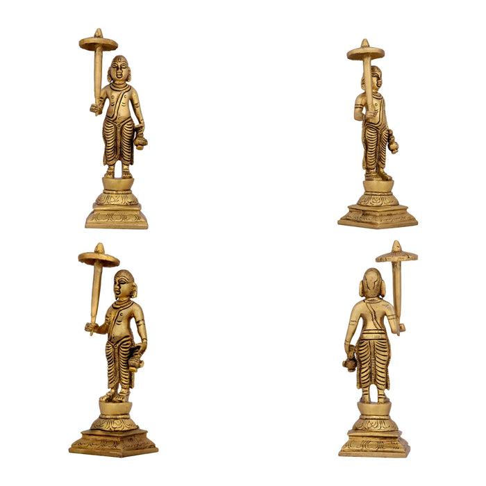Dasavatharam Set - 6 x 3 Inches | Antique Brass Statue/ 10 Avatar of Lord Vishnu/ Vishnu Avatar for Pooja - Brass Murties