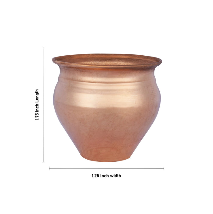 Kalash Pot - 1.75 x 1.25 Inches| Copper Lota / Chombu / Pooja Pot / Kalash for Pooja