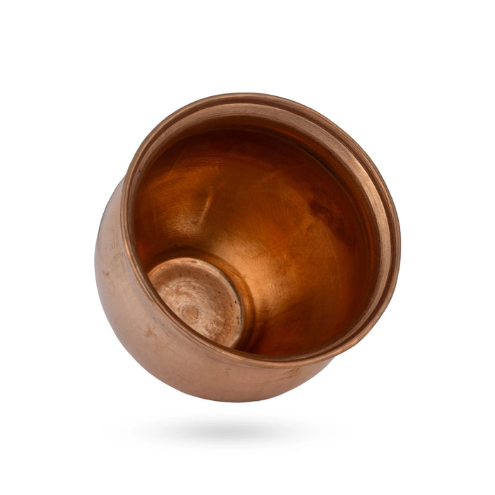 Copper Lota - 2.5 x 2.5 Inches | Chombu/ Copper Kalash/ Pooja Pot for Home