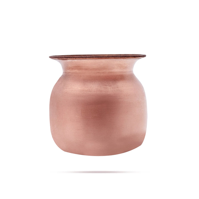 Copper Lota - 2.5 x 2.5 Inches | Chombu/ Kalash / Pooja Pot for Home - Kalash & Pooja Lota