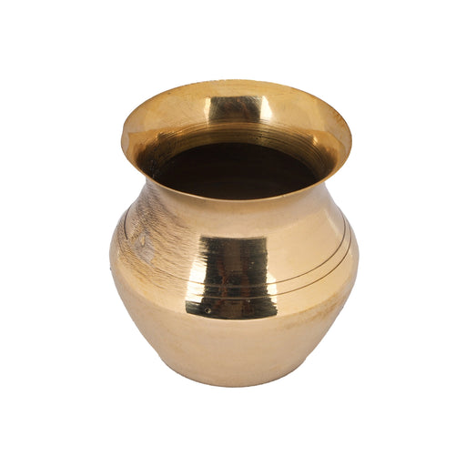 Brass Lota - 2 Inches | Brass Chombu/ Kalash Pot/ Kalasam for Pooja/ 40 Gms Approx - Kalash & Pooja Lota