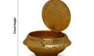 1 Coin Lakshmi Kubera Vilakku - 2 X 1.5 Inches | Brass Lamp/ Laxmi Kubera Deepam For Wealth And Pooja - Kuber Deep