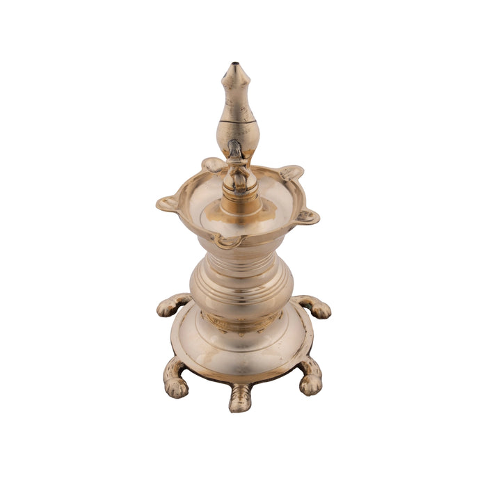 Brass Vastu Deep - 8.5 x 5 Inches | Brass Vilakku/ Brass Deep/ Brass Lamp for Pooja/ 825 Gms Approx