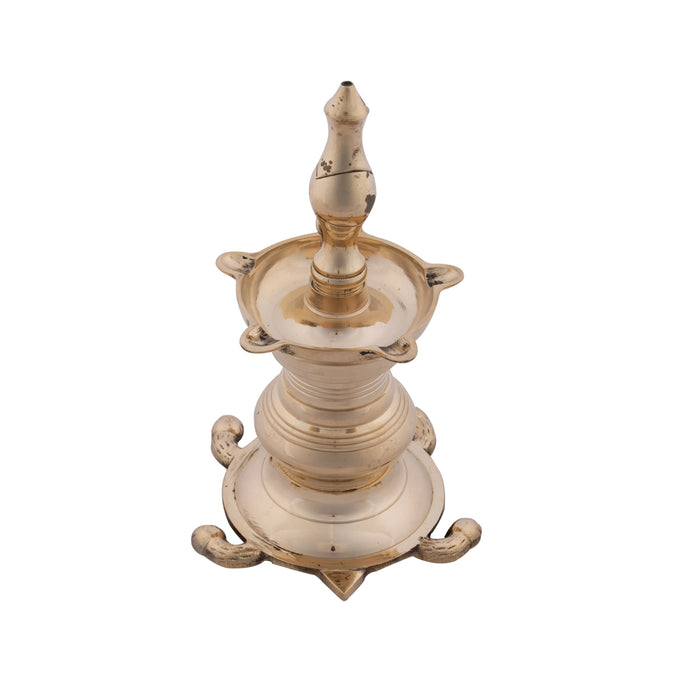 Brass Vastu Deep - 8.5 x 5 Inches | Brass Vilakku/ Brass Deep/ Brass Lamp for Pooja/ 825 Gms Approx