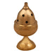 Brass Nanda Deep with Base - 4 x 2.5 Inches | Brass Lamp/ Vilakku/ Apple Nanda Diya for Pooja - Nanda Deep & Pyali Deep