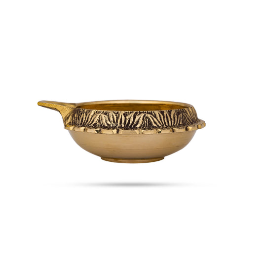 Kubera Vilakku - 0.5 x 1.5 Inches | Brass Kuber Deepam/ Kuber Diya for Pooja/ 25 Gms Approx - Kuber Deep
