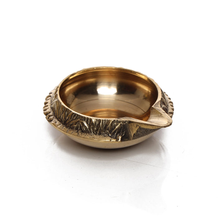 Kubera Vilakku - 1 x 2.5 Inches | Brass Lamp/ Kuber Deepam/ Kubera Lamp/ Kuber Diya for Pooja - Kuber Deep