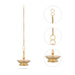 Hanging Lamp With Chain - 4.5 x 4 Inches | Latkhan Vilakku/ Brass Deep for Pooja/ 480 Gms Approx - Hanging Lamp