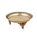 Brass Plate With Base - 1 x 3.25 Inches | Pin Tray/ Brass Tray/ Pooja Stand for Deity - Pooja Plate & Tray