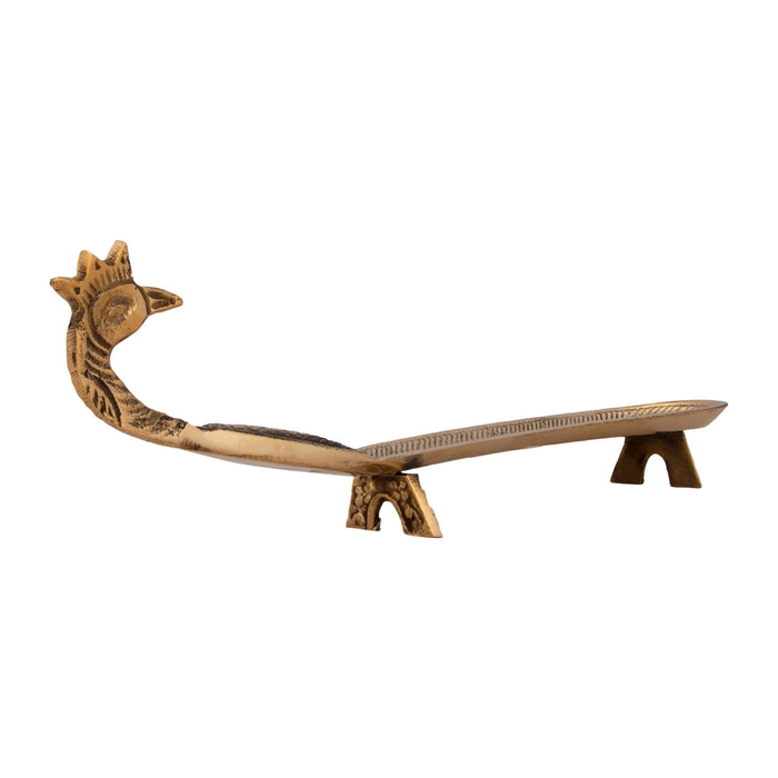 Brass Agarbathi Stand - 3 x 10 Inches | Agarbatti Holder/ Incense Stick Holder for Pooja/ 150 Gms Approx - Agarbathi Stand