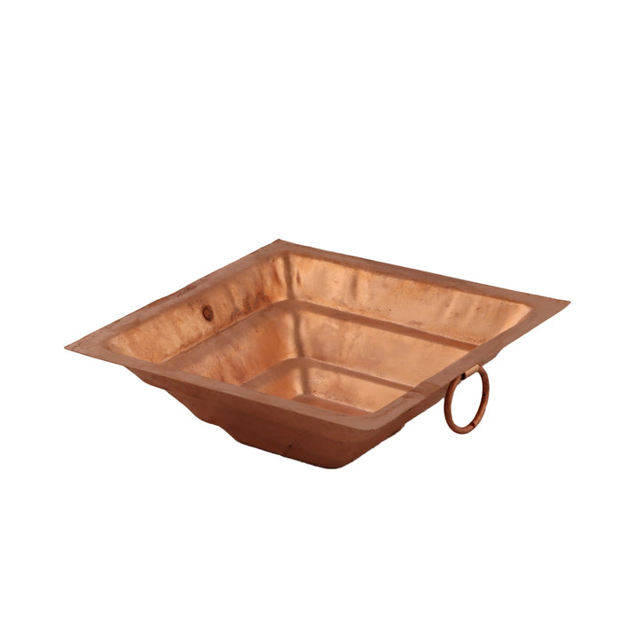 Hawan Kund - 8.5 x 8.5 Inches | Copper Agni Kund/ Homa Kund/ Havan Kund for Pooja - Havan Kund