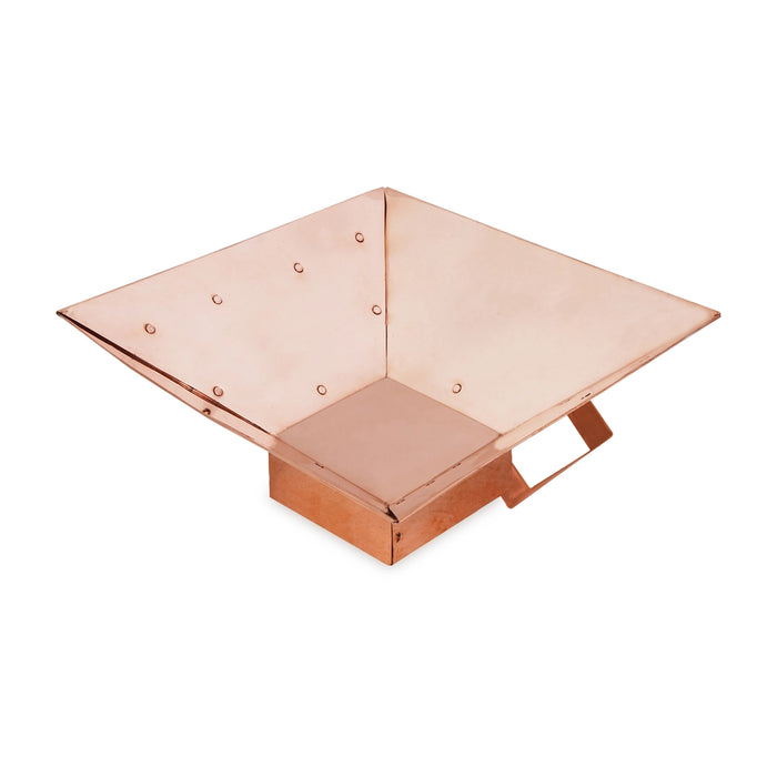 Havan Kund With Stand - 6.5 x 12 Inches | Copper Hawan Kund With Handle/ Agni Kund for Homam & Pooja - Havan Kund