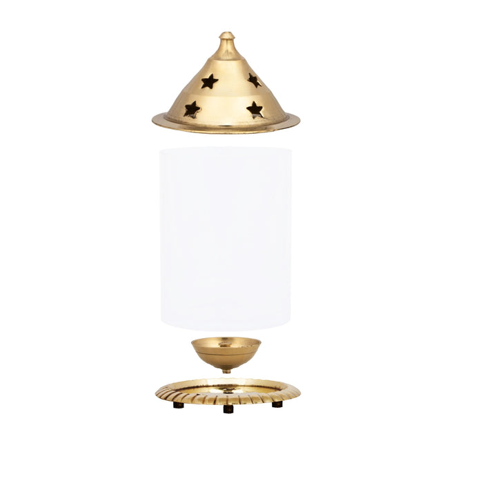 Udupi Lamp - 6.5 x 4 Inches | Nanda Deep/ Brass Diya/ Brass Vilakku for Pooja/ 180 Gms Approx - Nanda Deep & Pyali Deep