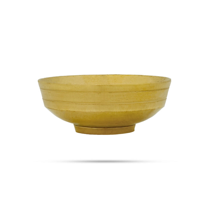 Flower Pot With Base - 0.5 X 1.75 Inches | Brass Urli/ Uruli For Floral Decoration And Pooja Decoration - Uruli & Flower Pot