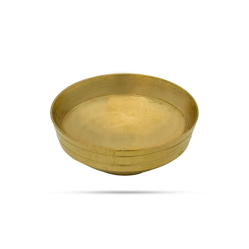 Flower Pot With Base - 0.5 X 1.75 Inches | Brass Urli/ Uruli For Floral Decoration And Pooja Decoration - Uruli & Flower Pot