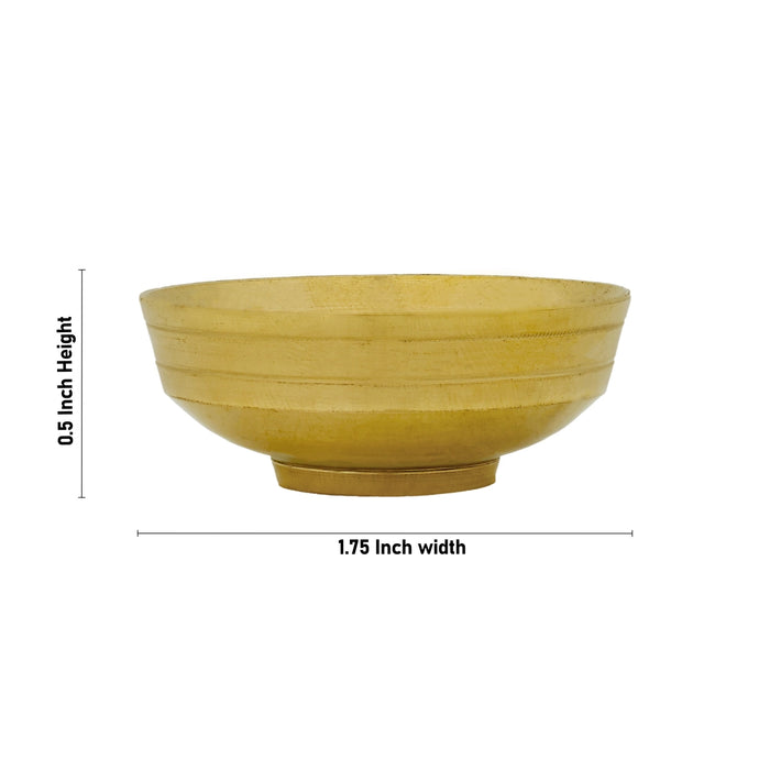 Flower Pot With Base - 0.5 X 1.75 Inches | Brass Urli/ Uruli For Floral Decoration And Pooja Decoration - Uruli & Flower Pot