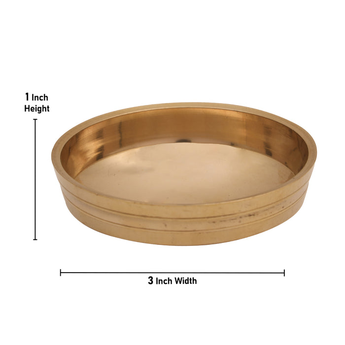 Brass Urli - 1 x 3 Inches | Uruli/ Brass Bowl/ Flower Pot for Home