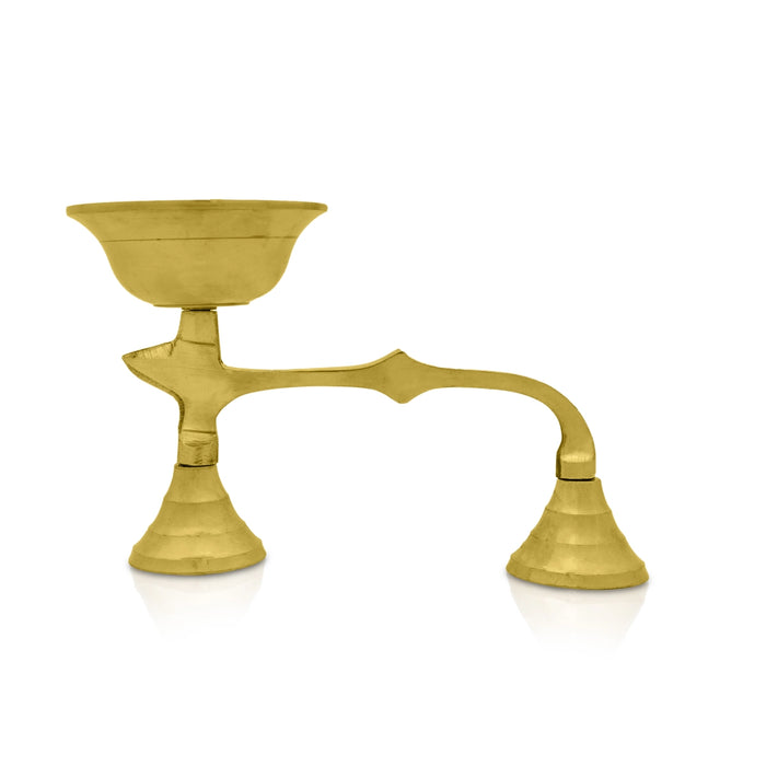 Dhoop Stand With Handle - 4.5 X 7 Inches | Brass Sambrani Stand/ Dhoop Batti Stand For Daily Pooja - Sambrani Stand