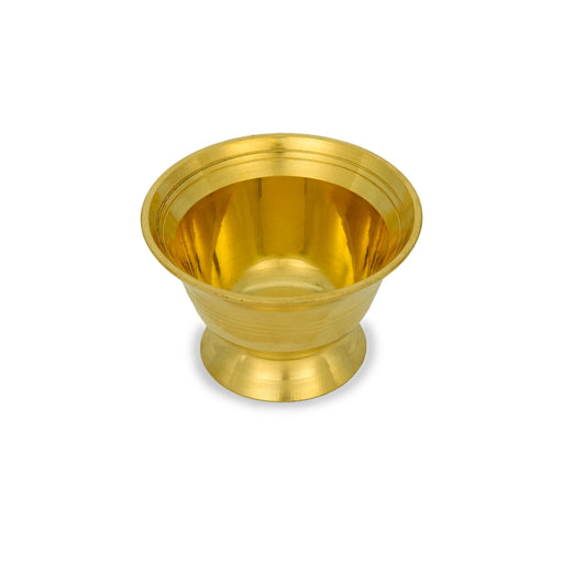 Oil Cup With Base - 2 X 2.5 Inches | Brass Bowl/ Pooja Cup/ Small Cup For Ritual Offerings & Pooja - Bowls