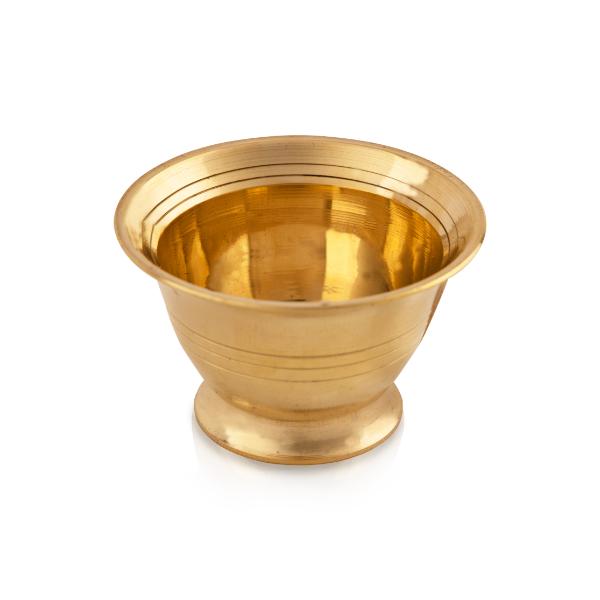 Brass Cup - 2 x 3 Inches 90 Gms | Brass Bowl/ Brass Vessel/ Small Brass Bowl for Pooja - Bowls