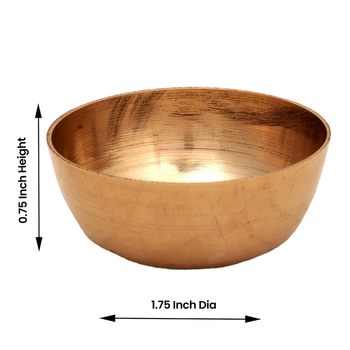 Brass Bowl - 0.75 x 2 Inches | Katora/ Katori/ Brass Katori for Pooja - Bowls