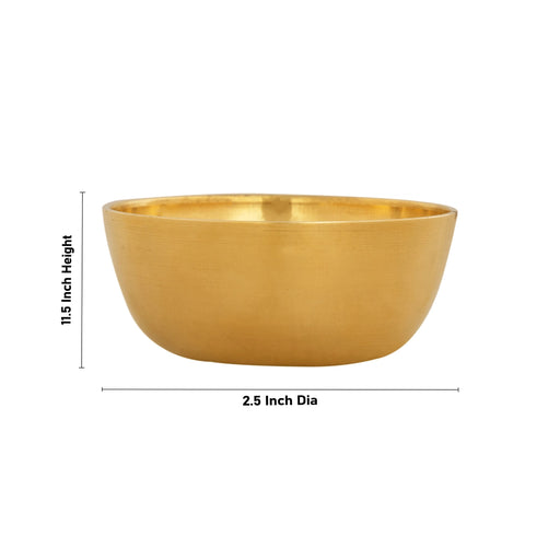Brass Bowl - 1 x 2.5 Inches | Pooja Bowl/ Brass Cup for Pooja/ 50 Gms Approx - Bowls