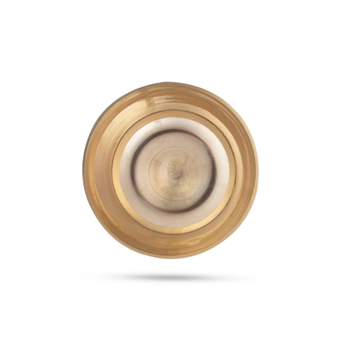 Brass Bowl - 1.5 x 3 Inches | Katora/ Brass Cup for Pooja/ 80 Gms Approx - Bowls