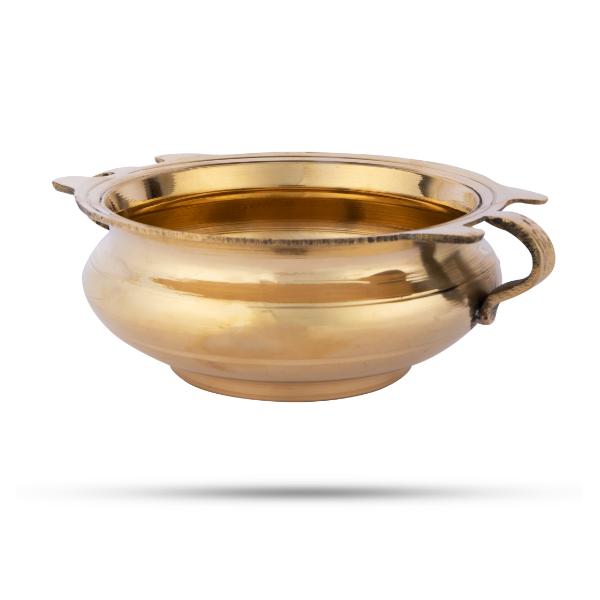 Brass Urli - 3 x 7.5 Inches | Uruli/ Brass Bowl/ Flower Pot for Home
