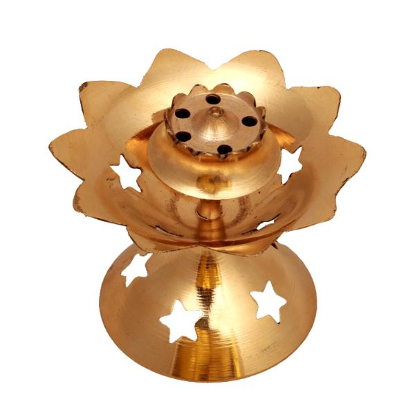Agarbatti Stand - 2 x 3 Inches | Star Design Incense Stick Stand/ Agarbatti Holder/ Brass Agarbatti Stand for Pooja - Agarbathi Stand