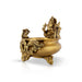 Flower Pot - 7 x 6 Inches | Uruli With Ganesh Murti/ Antique Brass Urli for Home Decor - Uruli & Flower Pot