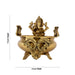 Flower Pot - 7 x 6 Inches | Uruli With Ganesh Murti/ Antique Brass Urli for Home Decor - Uruli & Flower Pot