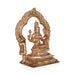 Kamakshi Sitting on Base With Arch Murti - 4.5 x 3.25 Inches| Panchaloha Statue/ Kamatchi Amman Idol for Pooja - Panchaloha Murties