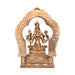 Kamakshi Sitting on Base With Arch Murti - 4.5 x 3.25 Inches| Panchaloha Statue/ Kamatchi Amman Idol for Pooja - Panchaloha Murties