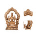 Kamakshi Sitting on Base With Arch Murti - 4.5 x 3.25 Inches| Panchaloha Statue/ Kamatchi Amman Idol for Pooja - Panchaloha Murties