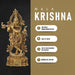 Krishnan Statue  - 15 Inches |  Brass Idol/ Krishna Idol/ Lord Krishna Standing/ Krishna Murti for Pooja - Brass Murties