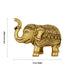 Elephant Statue- 4.25 x 5 inches | Antique Brass Elephant sculpture/ Elephant Idol for Home Decor - Table Stand Accessories