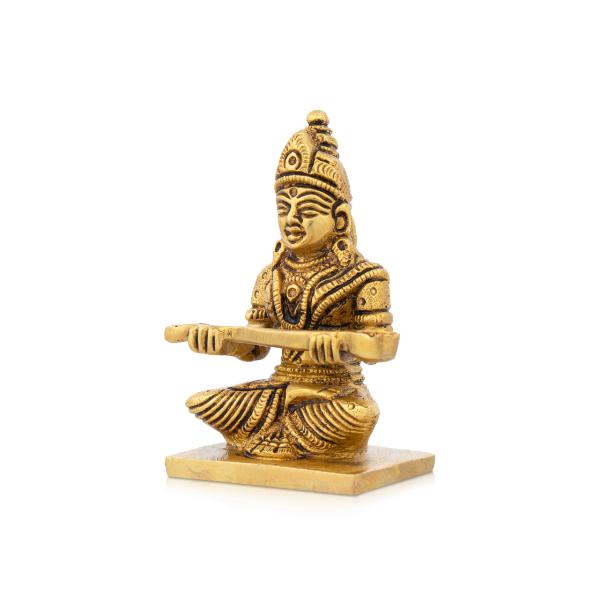 Annapuran Devi Murti - 4 x 2.5 Inches | Brass Idol/ Annapoorani Statue/ Annapurna Idol for Pooja