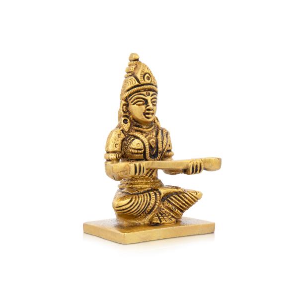 Annapuran Devi Murti - 4 x 2.5 Inches | Brass Idol/ Annapoorani Statue/ Annapurna Idol for Pooja