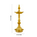 5 Face Kerala Kuthu Vilakku - 13 X 4.5 Inches | Brass Lamp/ Brass Deepam For Pooja Room And Festival Lighting - Kerala Vilakku