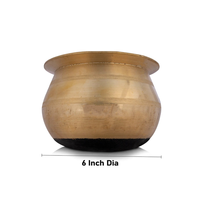 Bronze Pot - 6 Inches | Traditional Bronze Paanai / Cooking & Pooja Purpose Pot
