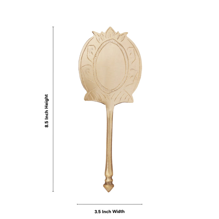 Shodashopachar Mirror Set - 8.5 x 3.5 Inches | Shodashopachar Puja/ 225 Gms Approx - Pooja Accessories