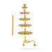 5 Step Brass Aarti - 18 x 12 Inches | Kapoor Dhani/ Ganga Aarti With Handle for Pooja - Kapur Aarti