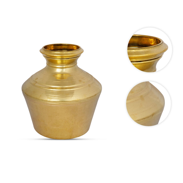 Kalash Kudam - 9 x 4.5 Inches | Ghada/ Brass Kalash for Home/ 850 Gms Approx - Kalash & Pooja Lota