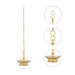 Hanging Lamp With Chain - 4.5 x 4 Inches | Latkhan Vilakku/ Brass Deep for Pooja/ 520 Gms Approx - Hanging Lamp