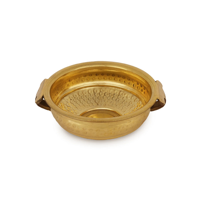 Uruli Hammered - 2.75 x 6 Inches | Brass Flower Pot / Urli For Floral Decoration And Pooja Decoration