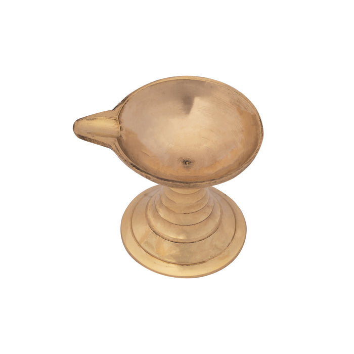 Brass Diya  - 2 x 2 Inches | Agal Vilakku with Base/ Karthik Deep/ Brass Deepam/ Brass Vilakku for Pooja - Karthik Deep