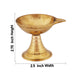 Brass Diya  - 2.75 x 2.5 Inches | Agal Vilakku with Base/ Karthik Deep/ Brass Deepam/ Brass Vilakku for Pooja - Karthik Deep
