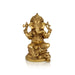 Ganesh Sitting Statue - 12 inches | Antique Brass Idol/ Vinayagar Sillai / spiritual Décor for Home, Office or Pooja Room - Brass Murties