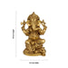 Ganesh Sitting Statue - 12 inches | Antique Brass Idol/ Vinayagar Sillai / spiritual Décor for Home, Office or Pooja Room - Brass Murties