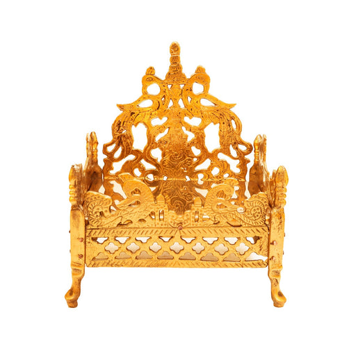 Pooja Chowki - 10 x 7 Inches | Manai/ Brass Chowki/ Patla for Home - Pooja Aasan & Bajot & Pooja Mat